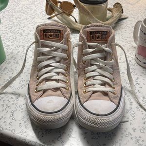 High top rose gold converse - worn twice